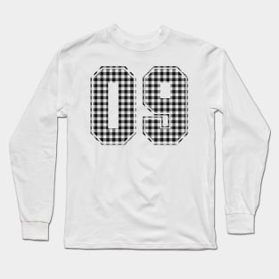 Plaid Number - 09 - Dark Long Sleeve T-Shirt